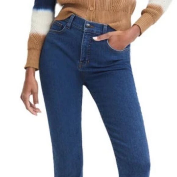 Veronica Beard Ryleigh Slim Straight High Rise Denim Jeans in Washed Oxf… - Picture 15 of 16